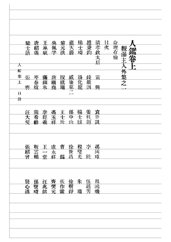 人鉴 林学衡 林庚白 观瀑主人