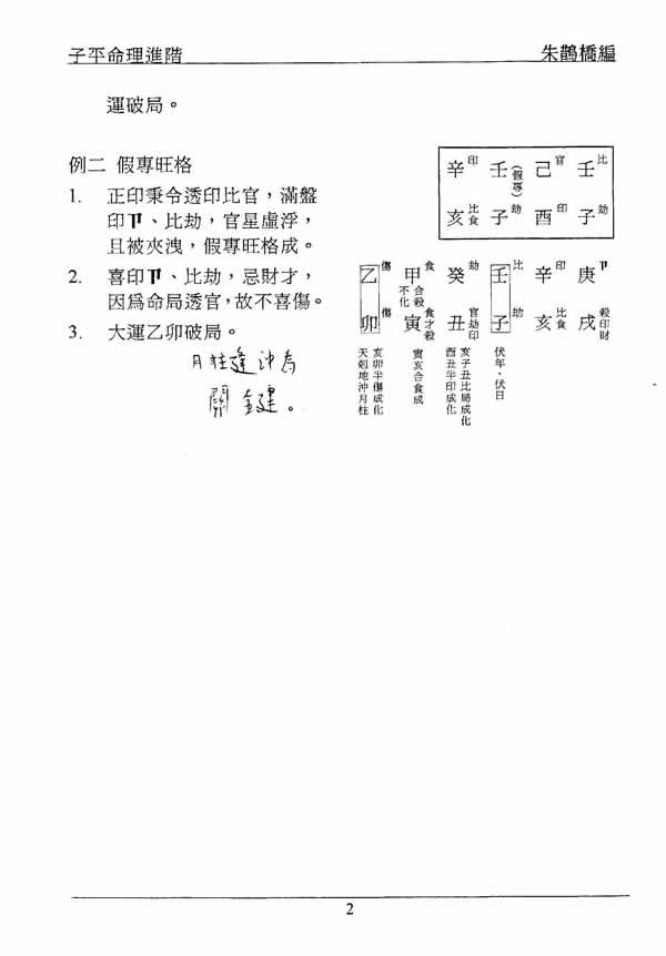 子平命理进阶 朱鹊桥