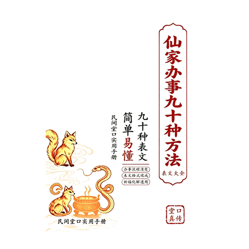 仙家办事九十种方法 表文大全