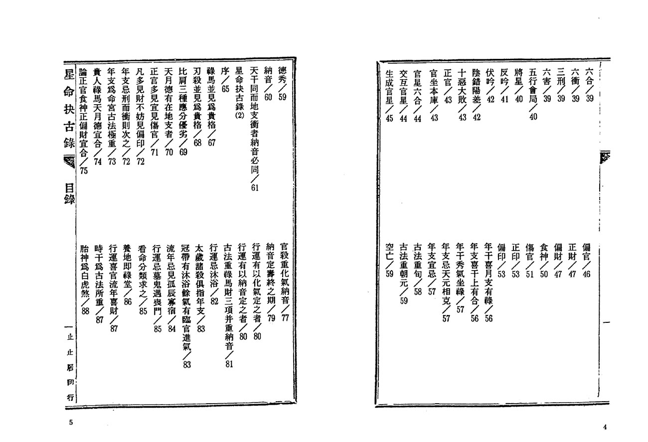 止止居士 星命抉古录